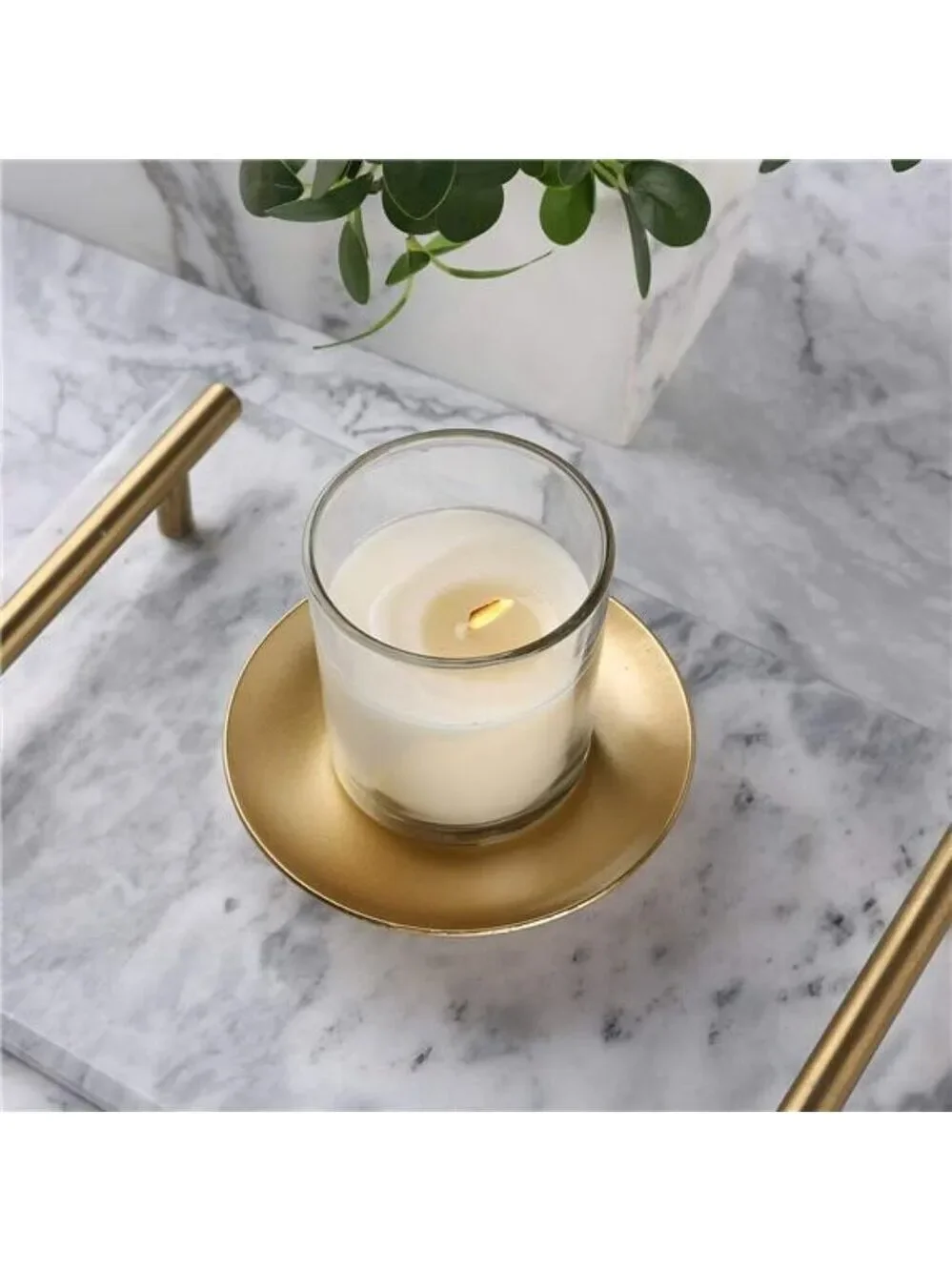 Gold Iron Pillar Candle Holders Set of 3 Decorative Candle Stands for Home Decor